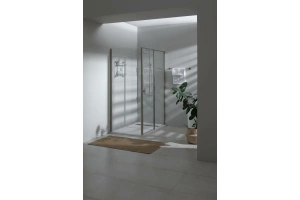 Боковая стенка Allen Brau Priority 90х200 стекло прозрачное профиль серебро матовый  - 2