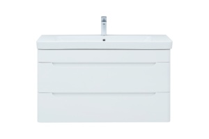 Тумба с раковиной Allen Brau Aquanet София 105 белый глянец