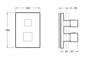 Термостат Jacob Delafon Modulo E75391-CP для ванны с душем - 2