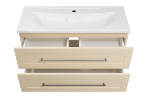Тумба с раковиной Misty Марта 100 бежевая матовая - 2