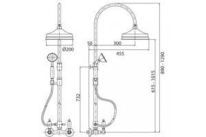 Душевая стойка Cezares Diamond (DIAMOND-CD-03/24-Sw) - 2