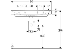 Раковина Geberit Smyle Square 90 500.251.01.1 - 3