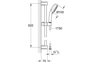 Душевой гарнитур Grohe Tempesta Cosmopolitan 27578002 - 2