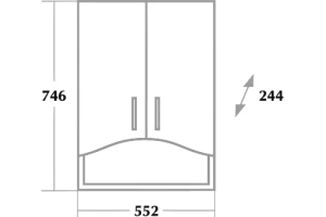 Шкаф Onika Арка 55 белый (305501) - 2