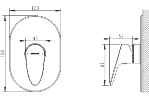 Смеситель Bravat Drop PB84898CP-RUS для душа - 2