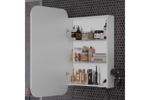 Зеркало шкаф Opadiris Элеганс 60 с подсветкой белый матовый - 3
