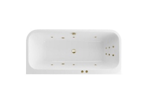 Ванна акриловая Excellent Arana Line 180х85 с гидромассажем белый - бронза