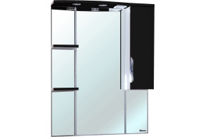 Зеркало-шкаф Bellezza Лагуна 85 R черный