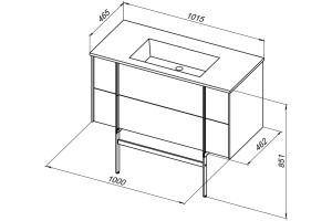 1.32007.WM REALITY Тумба 101, white matt (274398) - 2