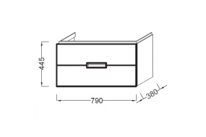 Тумба под раковину Jacob Delafon  79 см (EB1135-R-F26) - 2