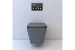 Унитаз подвесной Esbano Gartez серый матовый с сиденьем микролифт - 3