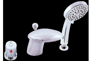 Смеситель на борт ванны термостатический Rav Slezak Dunaj хром