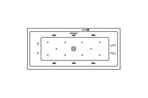 Ванна акриловая Excellent Heaven Slim Ultra 180х80 с гидромассажем белый - хром - 3