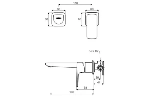 Смеситель для раковины Excellent Keria хром - 2