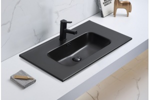 Раковина встраиваемая CeramaLux N 101.3 см черный матовый (9100MMB) - 2
