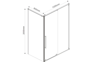 Душевая дверь Vincea Arno 120 хром стекло прозрачное - 3