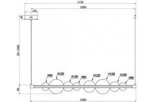 Подвесной светильник Freya Glaze FR5396PL-L13BS - 3