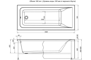 Акриловая ванна Aquanet Bright 170x75 - 3