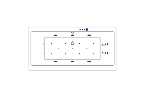 Акриловая ванна Excellent Pryzmat Slim 160x75 белая бронза с гидромассажем - 2