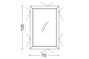 Зеркало с подсветкой Armadi Art Dolce 105х70 серебро - 3