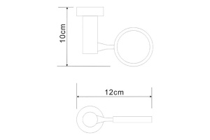 Держатель стакана для зубных щёток WasserKRAFT Donau хром - 2