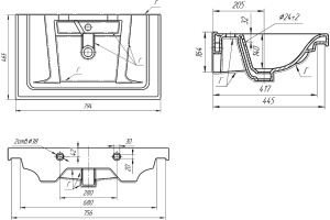 Мебельная раковина Dreja MyJoys 80 - 2