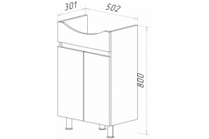 Тумба для комплекта Misty Элегия 55 - 3