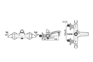 Смеситель для ванны BelBagno Grano хром (GRA-VAS-CRM/TWIST) - 2