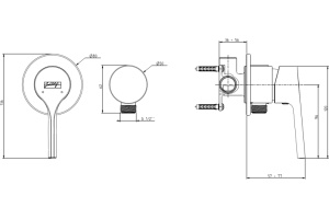 Смеситель для душа Jacob Delafon Elate E25754-CP - 3