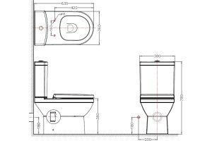 Бачок для унитаза Bravat Moon (CY01014W-RUS) - 2