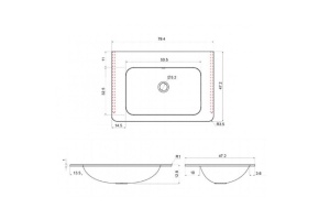 Мебельная раковина Vincea 80 черная - 2