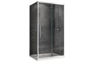 Душевой уголок Abber Schwarzer Diamant 110х90 хром (AG30110H-S90)