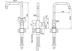 Смеситель Paulmark Logas Lo213021-401TB для кухонной мойки, антрацит - 2