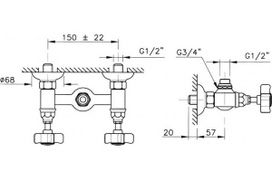 Смеситель Nicolazzi Classica Lusso 1425 CR 78 для душа - 3