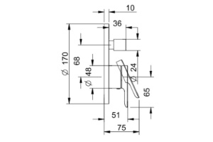 Встраиваемый смеситель для душа Villeroy&Boch O.novo хром - 2
