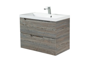 Тумба под раковину BelBagno Vittoria 80 серый - коричневый - 3