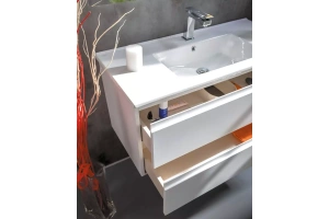 Тумба под раковину Armadi Art Capolda 100 белый ручка белая - 3