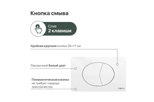 Кнопка смыва STWORKI 230824 белая - 2