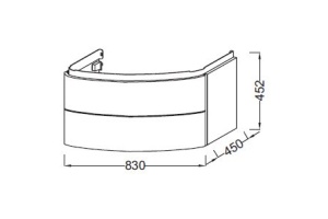 Тумба под раковину Jacob Delafon Presquile 83 см (EB1104-N21) - 3