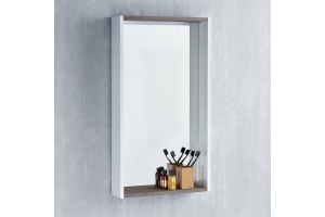 Зеркало Aquaton Бэлла 46 с подсветкой белый - светлое дерево - 3