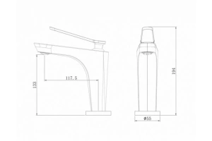 Смеситель для раковины Abber Zeitlos розовое золото - 2