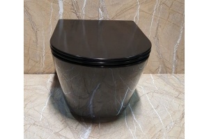 Унитаз подвесной Ceramalux черный (NS-5178-18) - 3