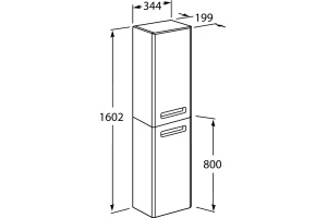 Шкаф-пенал Roca Gap R белый глянец - 2
