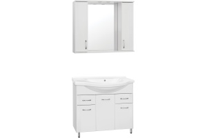 Зеркало-шкаф Style Line Эко Стандарт Панда 100/С белый - 3