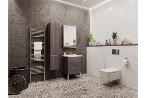 Комплект мебели Aquaton Стоун 60 темное дерево