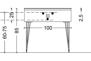 Тумба под раковину Armadi Art Lucido 100 золото - 3