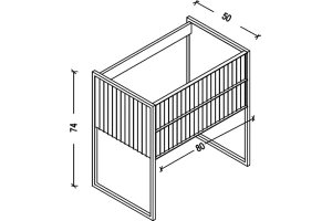 Тумба под раковину чашу Boheme Armadi Art Monaco 80 белый глянец - хром - 3