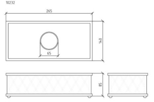 Салфетница Boheme Murano crystal золотая глянцевая - 2