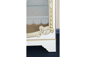 Тумба под раковину Misty Элис 80 белая с золотом - 3