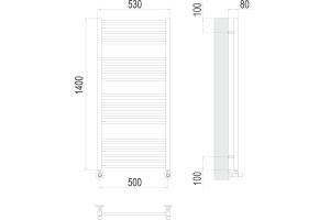 Водяной полотенцесушитель Terminus Сицилия П22 500х1400 Хром - 3